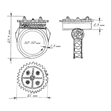 Prsten "Zupčanik" 3